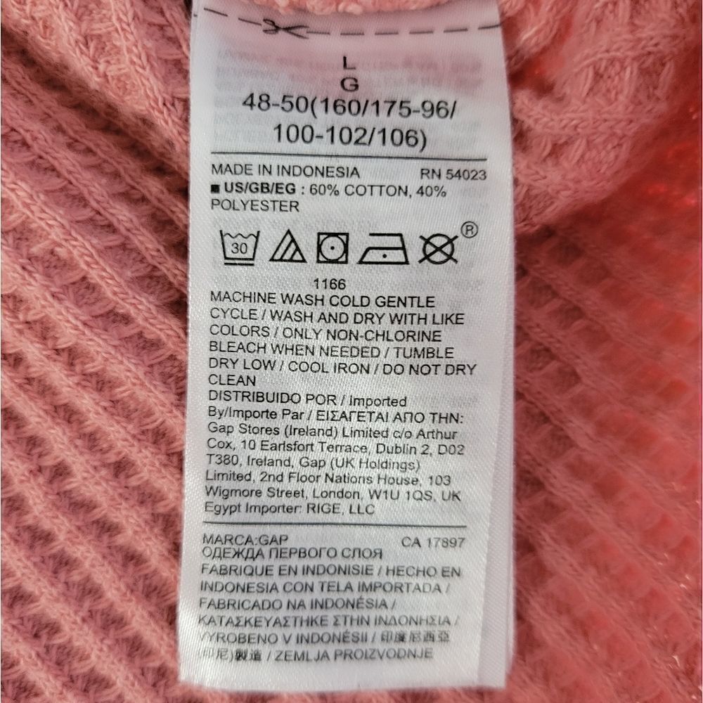 Gap Cropped Waffle-Knit Sweatshirt - Picture 8 of 9